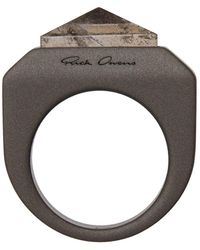 Rick Owens - Kristallen Piramide Ring - Lyst