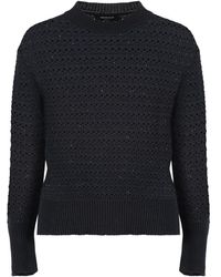 Fabiana Filippi - Baumwoll-Pailletten Crew-Neck Pullover - Lyst