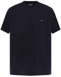 DSquared² - Tops ,Blauw ,Katoen The Logo T-Shirt - Lyst