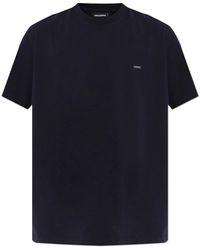 DSquared² - Tops ,Blauw ,Katoen The Logo T-Shirt - Lyst