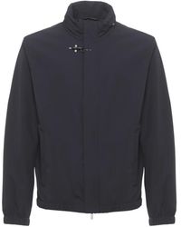 Fay - Jassen ,Blauw ,Polyester Short Travel Bomber Jacket - Lyst