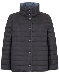 Moorer - Jassen ,Zwart ,Polyester Cindy Gewatteerde Jas - Lyst