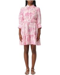 MC2 Saint Barth - Mini Jurk Met Riem En Patroon - Lyst