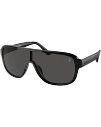 Ralph Lauren - Sportliche und lässige sonnenbrille mit dunkelgrauen gläsern - Lyst