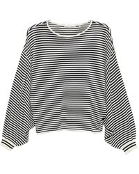 FRAME - Truien & Vesten ,Veelkleurig ,Katoen De Gestreepte Slouchy Trui - Lyst