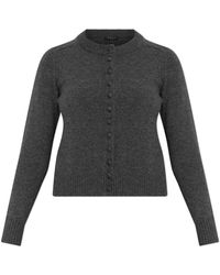 Rag & Bone - Truien & Vesten ,Grijs ,Wol Wallace Crewneck Cardigan - Lyst