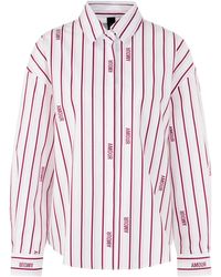 Marc Cain - Overhemden ,Veelkleurig ,Katoen Gestreepte Blouse "Rethink Together" - Lyst
