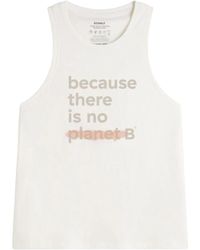 Ecoalf - Tops ,Wit ,Mouwloze Underlinedalf T-Shirt - Lyst