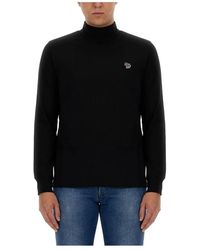Paul Smith - Tops ,Zwart ,Katoen Gestreept Katoenen T-Shirt - Lyst
