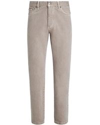 ZEGNA - Jeans in cotone con tasche laterali e posteriori - Lyst