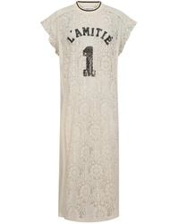 Haute L'Amitié - Spitzen Fußball Volant Kleid Perle - Lyst