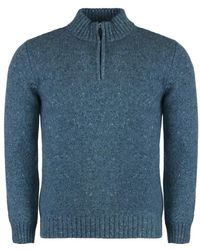 Moorer - Truien & Vesten ,Blauw ,Wol Heather Wool Blend Turtleneck Sweater - Lyst