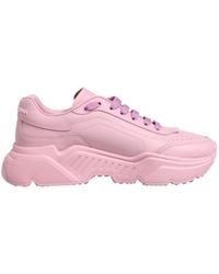 Dolce & Gabbana - Rosa Leder Daymaster Low Top Sneakers - Lyst