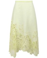 Ulla Johnson - Blumenspitze Midi-Rock - Lyst