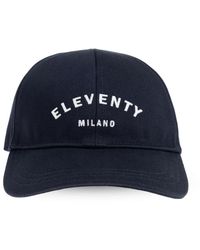 Eleventy - Accessoires ,Blauw ,Katoen Baseball Cap - Lyst