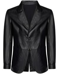 Franzese Collection - Zwarte Leren Jas - Lyst