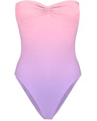 MC2 Saint Barth - Badmode ,Veelkleurig Badpak Met Lange Mouwen Verloop - Lyst