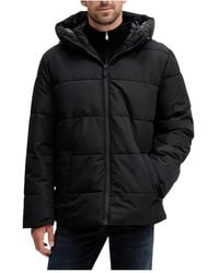 Michael Kors - Schwarzer Kapuzen-Puffermantel - Lyst