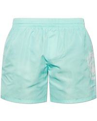 Balmain - Badmode ,Groen ,Polyester Zwemshorts - Lyst
