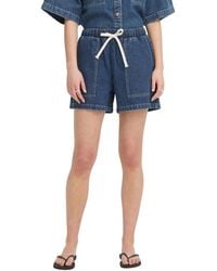 Ichi - Korte Broeken ,Blauw ,Denim Denim Shorts - Lyst