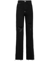 Philipp Plein - Denim Palace Fit Crystal Cable - Lyst