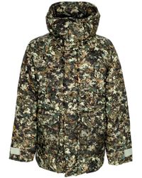 The North Face - Fitness ,Groen ,Polyester Logo Parka Lange Donsjas - Lyst