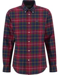 Barbour - Overhemden ,Rood ,Katoen Op Maat Winterberry Tartan Mouw Overhemd - Lyst