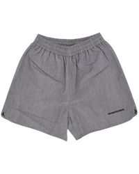 Acupuncture - Korte Broeken ,Grijs ,Katoen Stretch Shorts - Lyst