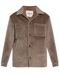 Tod's - Jassen ,Bruin ,Wol Wollen Jas - Lyst