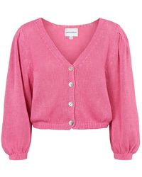 American Dreams - Truien & Vesten ,Roze ,Katoen Manda Katoenen Vest - Lyst