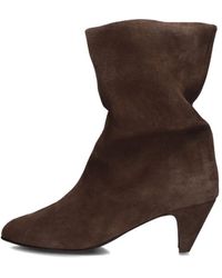 Anonymous Copenhagen - Brauner Wildleder Stiletto Stiefelette - Lyst