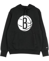 Nike - Nba logo hoodie schwarz/weiß - Lyst
