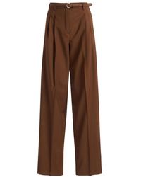 Max Mara - Broeken ,Bruin ,Wol Mstbacio Broeken - Lyst