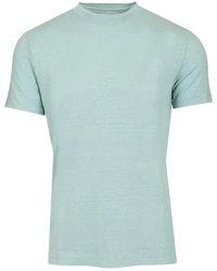 Fedeli - Extreme Linen Flex T-Shirt Met Korte Mouwen - Lyst