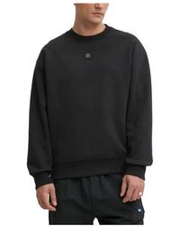 HUGO - Hoodies & Sweatvesten ,Zwart ,Katoen Dettil Sweatshirt - Lyst