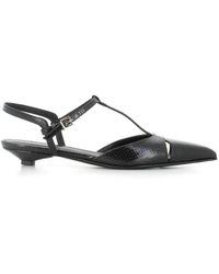 Sergio Levantesi - Schoenen ,Zwart ,Zwarte Python Print Leren Slingback - Lyst