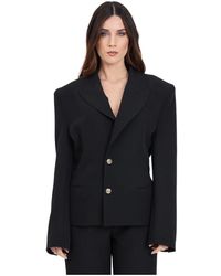 Versace - Watercolor couture schwarzer blazer - Lyst