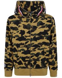 A Bathing Ape - 1St Camo Shark Full Zip Hoodie - Lyst
