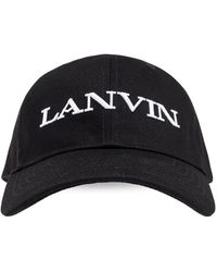 Lanvin - Schwarze Logo Baseball Cap - Lyst