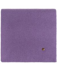 Versace - Ribbed Wool Knit Scarf - Lyst