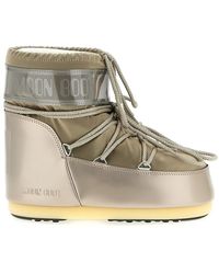 Moon Boot - Schoenen ,Geel ,Leer Icon Low Glance Enkellaarsjes - Lyst