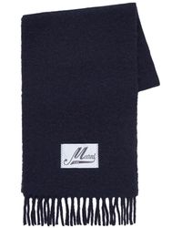 Marni - Accessoires ,Blauw ,Wol Alpaca Sjaal - Lyst