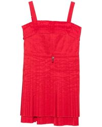 Fendi - Kleedjes ,Rood ,Katoen Faya Mini Jurk - Lyst