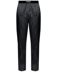 Tom Ford - Nachtkleding ,Zwart ,Satijn Stretch Silk Satin Pj Pants - Lyst