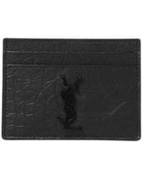 Saint Laurent - Kaarthouder Van Krokodil-Reliëfleer - Lyst