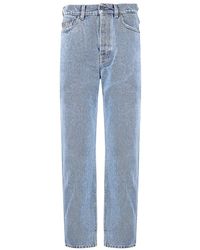 Chloé - Jeans ,Blauw ,Katoen High-Rise Tapered Jeans - Lyst