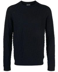 Giorgio Armani - Eleganter blauer sweatshirt - Lyst