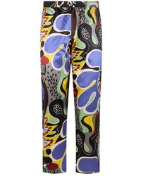 Moschino - Broeken ,Veelkleurig ,Katoen Kleurrijke Slim Fit Broek - Lyst