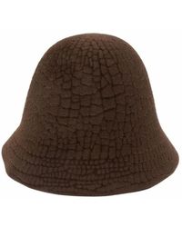 Flapper - Accessoires ,Bruin ,Bruine Konijnenvilt Bucket Hat - Lyst