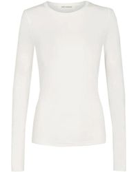 Sofie Schnoor - Witte Strakke Blouse Met Lange Mouwen - Lyst